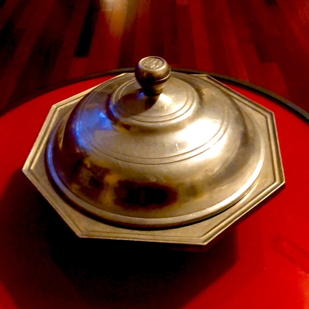 Awesome Covered Pewter Bowl